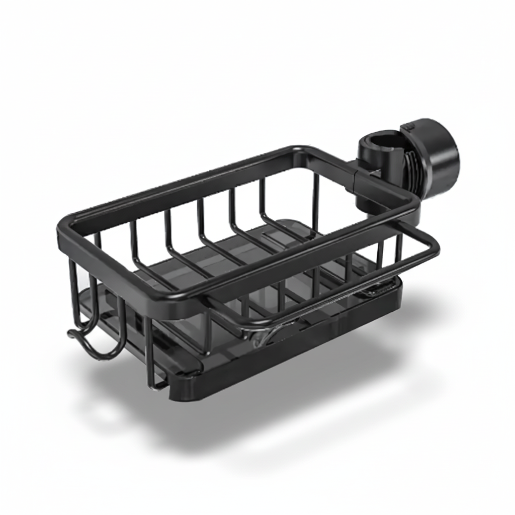 Aluminum Storage Basket for Kitchen Sink with Quick Drain Feature