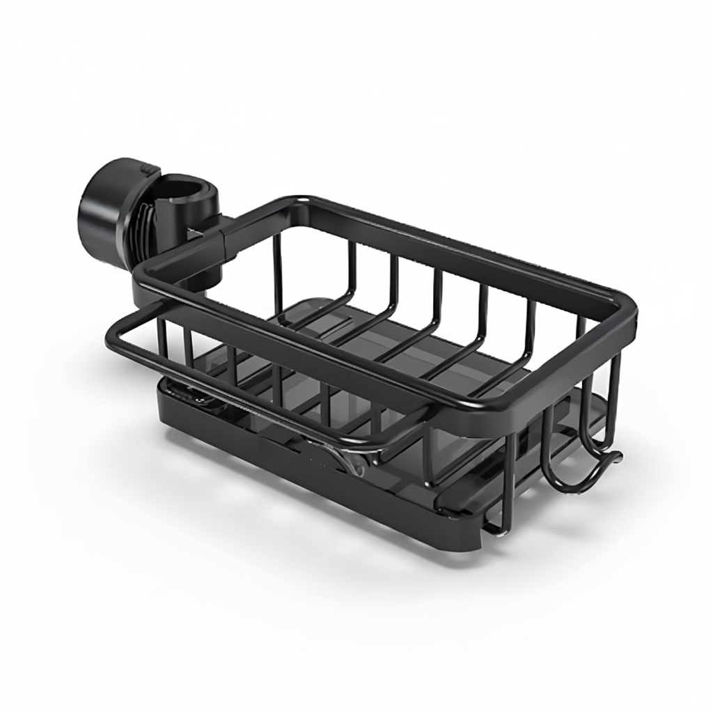 Aluminum Storage Basket for Kitchen Sink with Quick Drain Feature