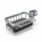 Aluminum Storage Basket for Kitchen Sink with Quick Drain Feature