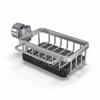 Aluminum Storage Basket for Kitchen Sink with Quick Drain Feature