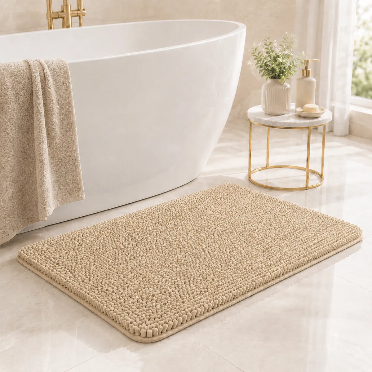 Luxurious Chenille Bathroom Mat for Ultimate Comfort