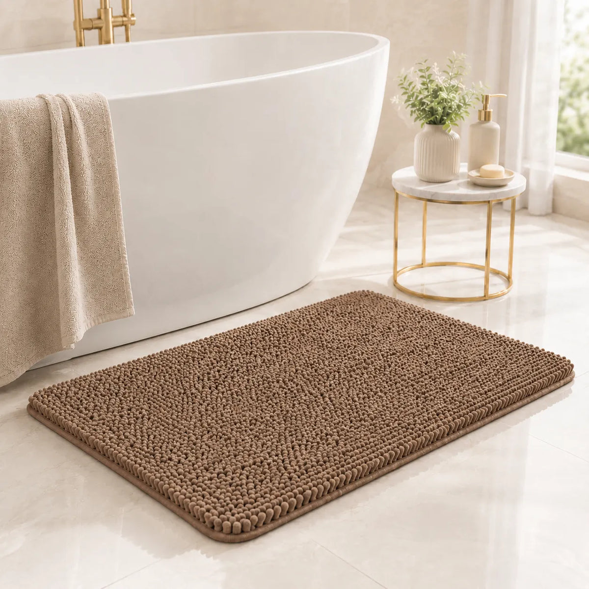 Luxurious Chenille Bathroom Mat for Ultimate Comfort
