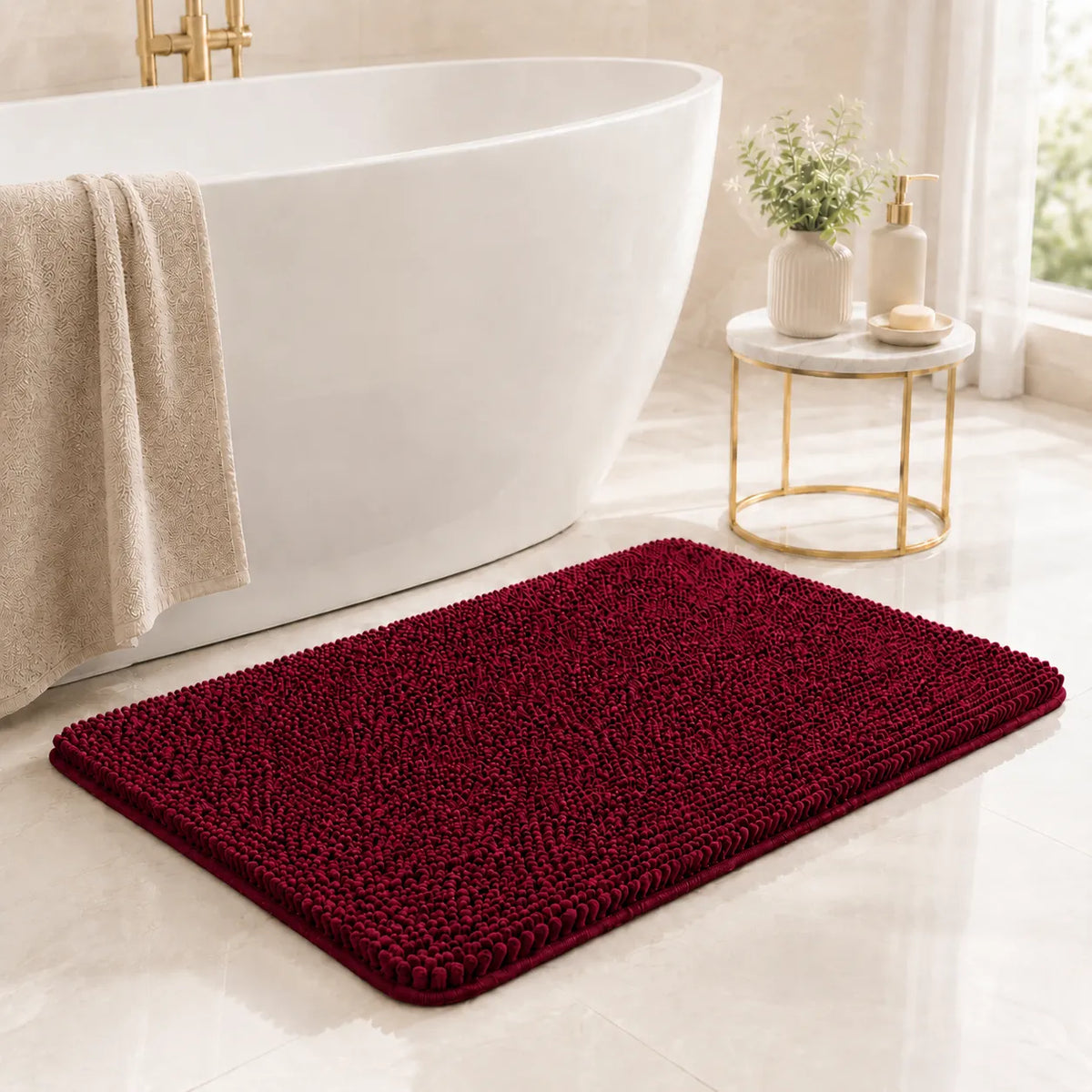 Luxurious Chenille Bathroom Mat for Ultimate Comfort