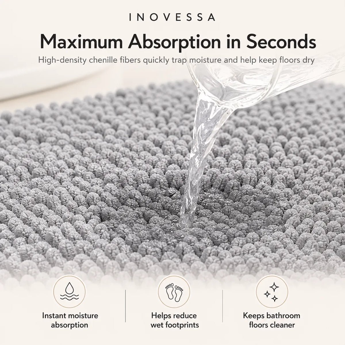 Luxurious Chenille Bathroom Mat for Ultimate Comfort