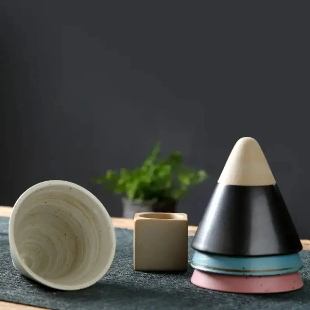 Artisan Cone-Shaped Espresso Mug Set