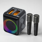 Portable Bluetooth Karaoke Speaker with Wireless Microphones