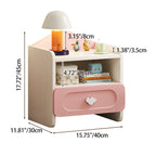 Children's Side Table with 2 Drawers – MDF Storage for Bedroom or Living Room
