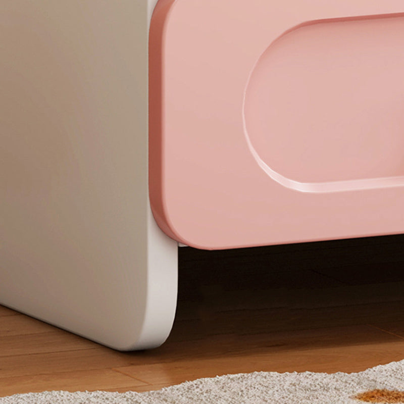 Children's Side Table with 2 Drawers – MDF Storage for Bedroom or Living Room