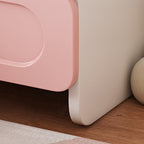 Children's Side Table with 2 Drawers – MDF Storage for Bedroom or Living Room