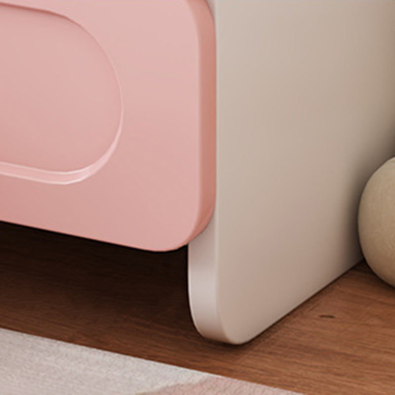 Children's Side Table with 2 Drawers – MDF Storage for Bedroom or Living Room