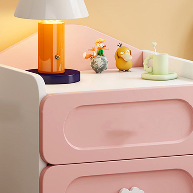Children's Side Table with 2 Drawers – MDF Storage for Bedroom or Living Room