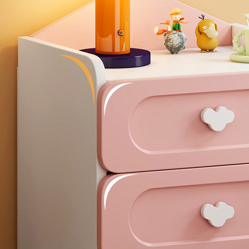 Children's Side Table with 2 Drawers – MDF Storage for Bedroom or Living Room