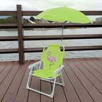 Foldable Reclining Chair for Kids - Metal and PP with Sunshade for Garden or Beach