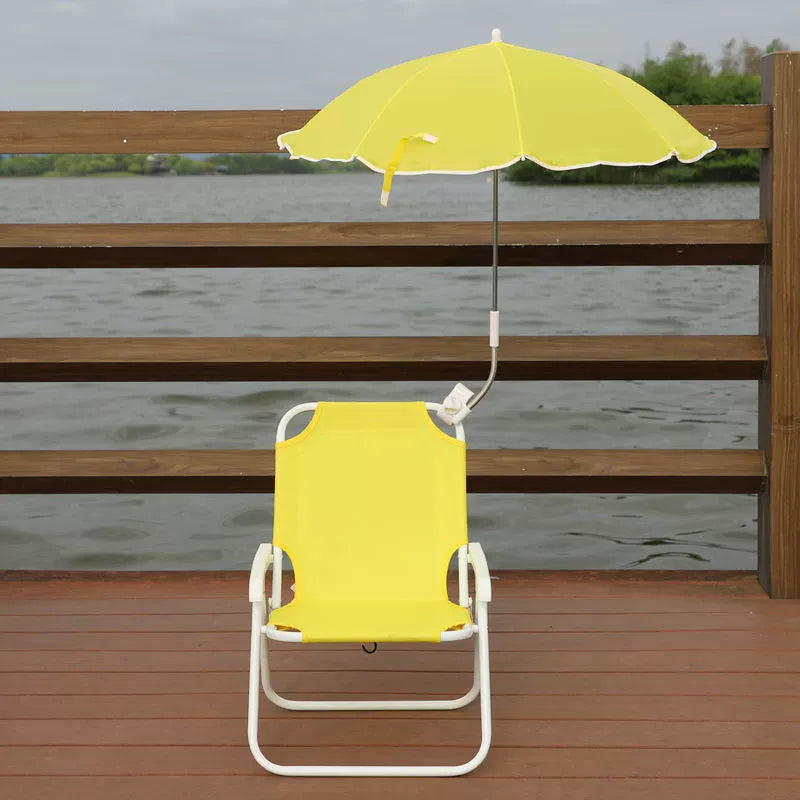 Foldable Reclining Chair for Kids - Metal and PP with Sunshade for Garden or Beach