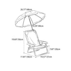 Foldable Reclining Chair for Kids - Metal and PP with Sunshade for Garden or Beach