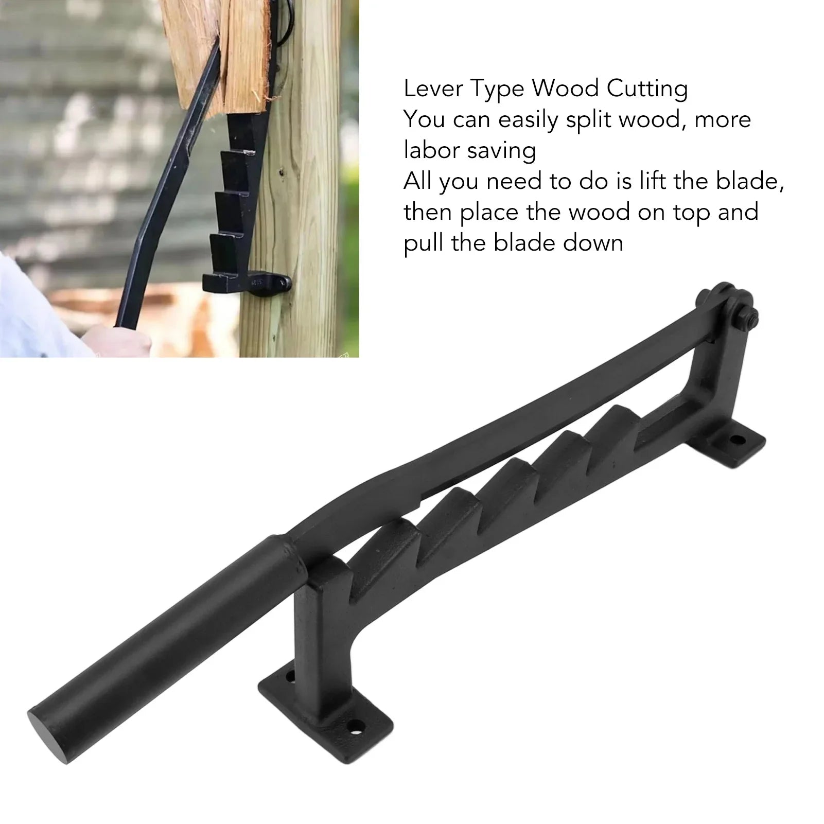 Wall-Mounted Kindling Splitter – High Carbon Steel Firewood Cutter