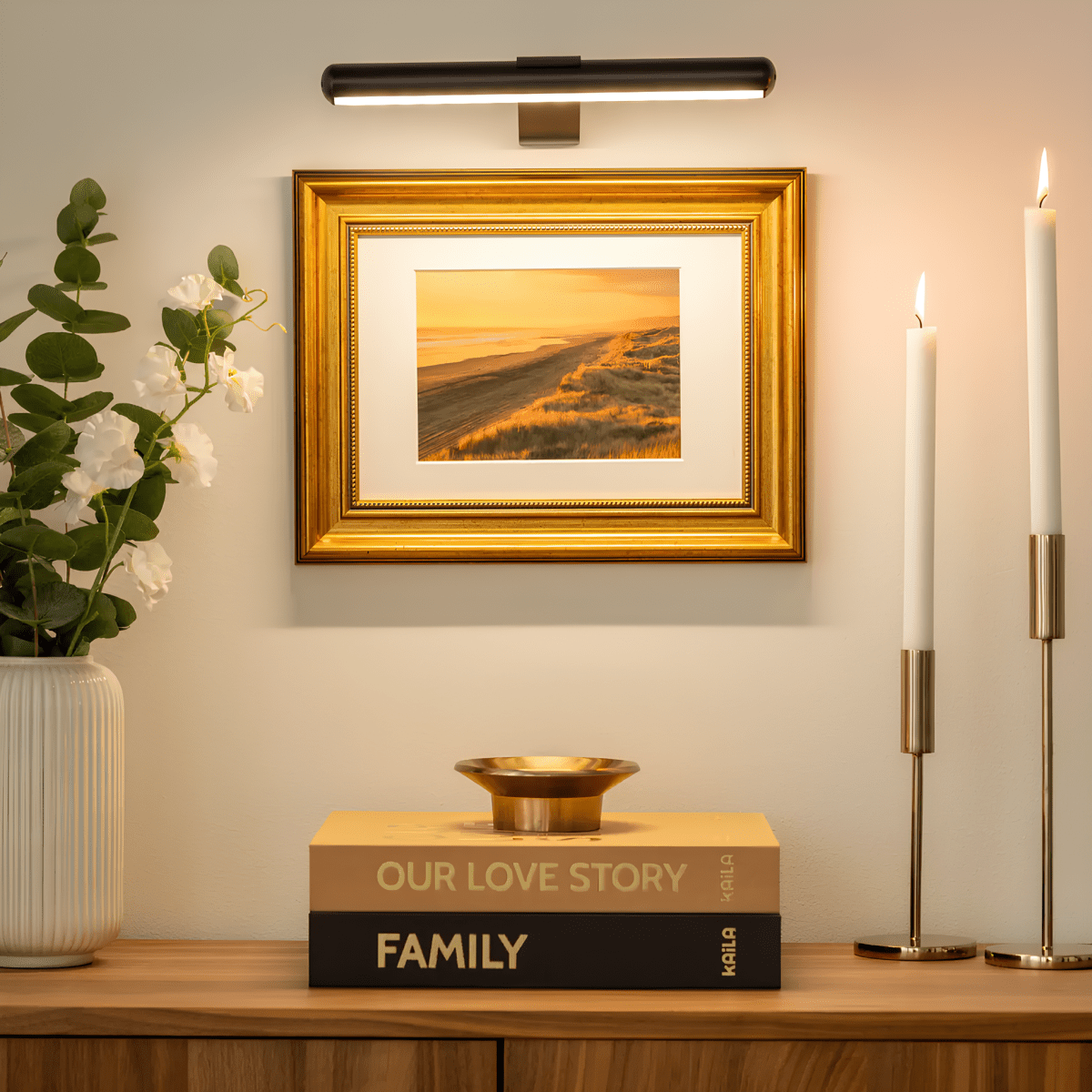 LED Wall Lamp with 360° Rotation and Adjustable Brightness