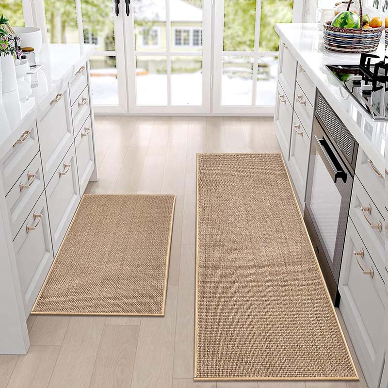 Non-Slip Rubber Backed Woven Mat for Kitchen Flooring