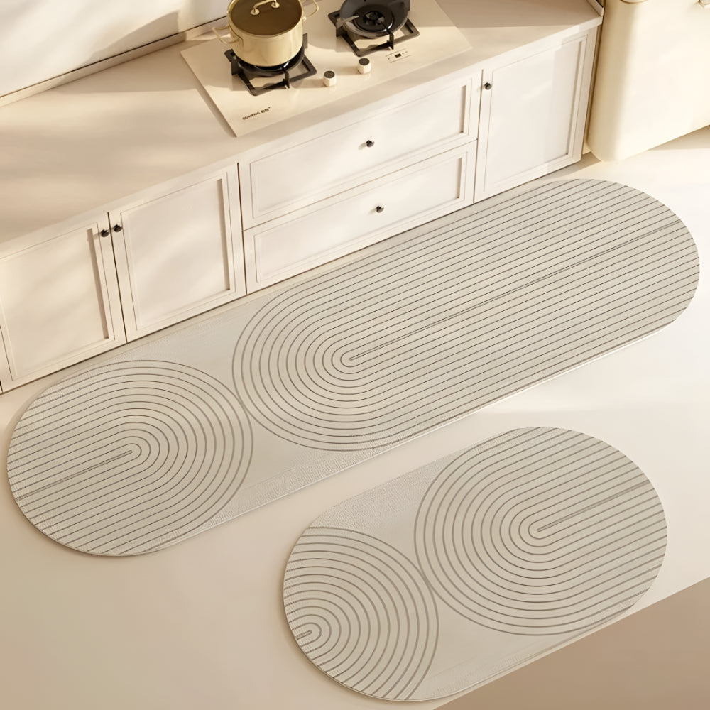Striped Non-Slip Floor Runner for Kitchen – Absorbent Mat