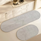Striped Non-Slip Floor Runner for Kitchen – Absorbent Mat