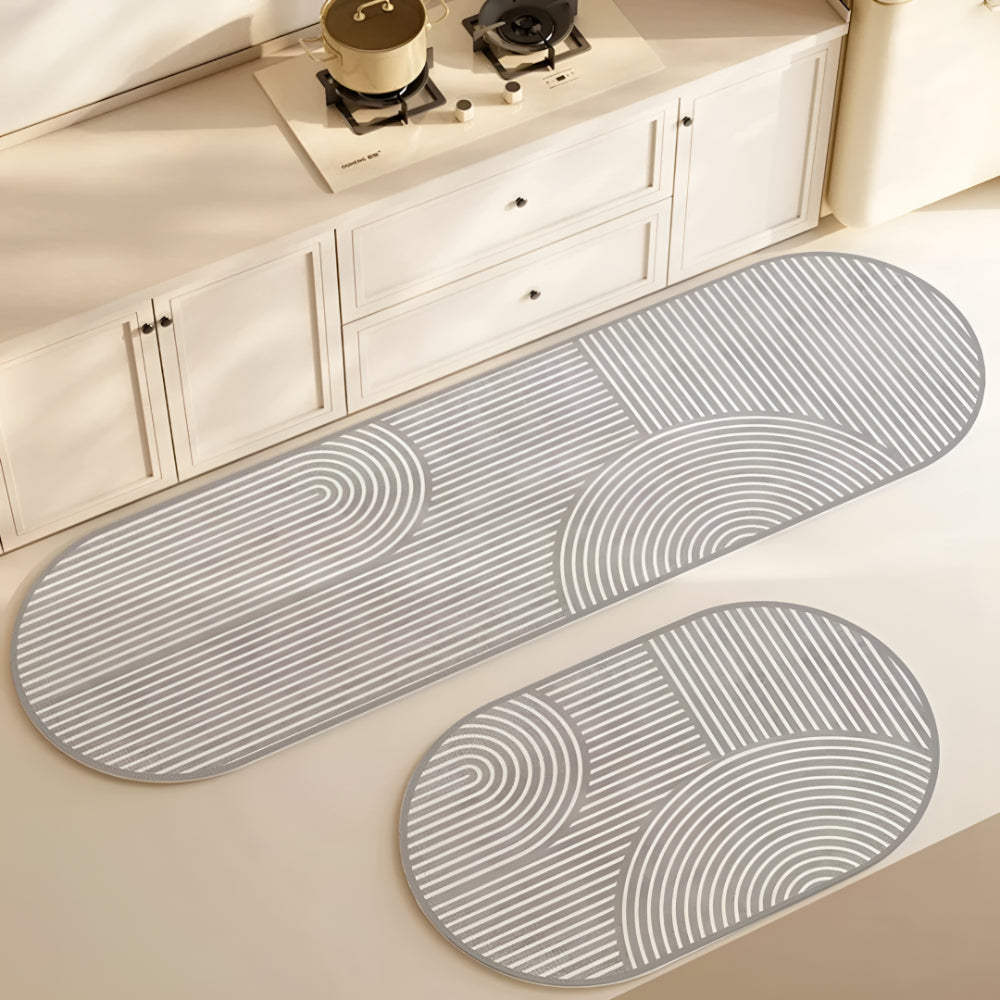 Striped Non-Slip Floor Runner for Kitchen – Absorbent Mat