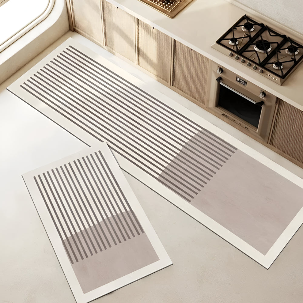 Striped Non-Slip Floor Runner for Kitchen – Absorbent Mat