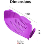 Silicone Pasta Colander with Clip for Kitchen Straining
