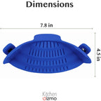 Silicone Pasta Colander with Clip for Kitchen Straining