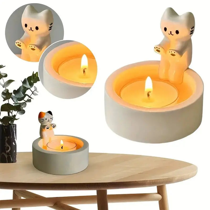 FelineFlare - Enchanting Cat Candle Holder