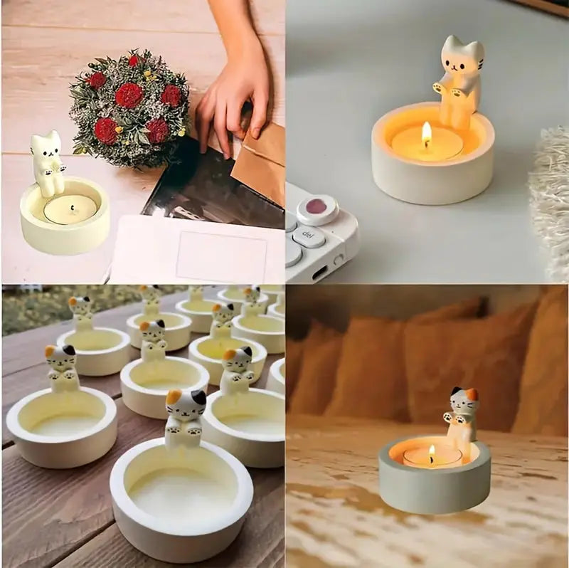 FelineFlare - Enchanting Cat Candle Holder