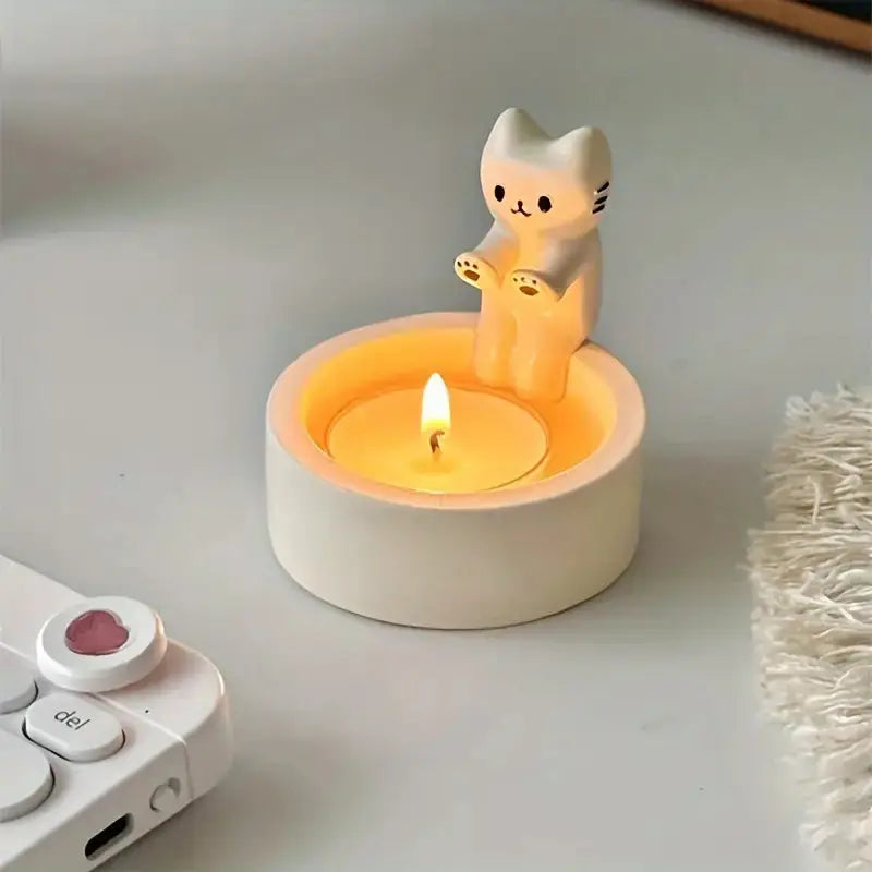 FelineFlare - Enchanting Cat Candle Holder