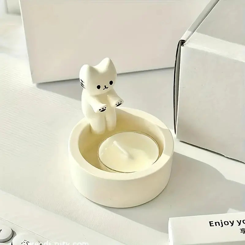FelineFlare - Enchanting Cat Candle Holder