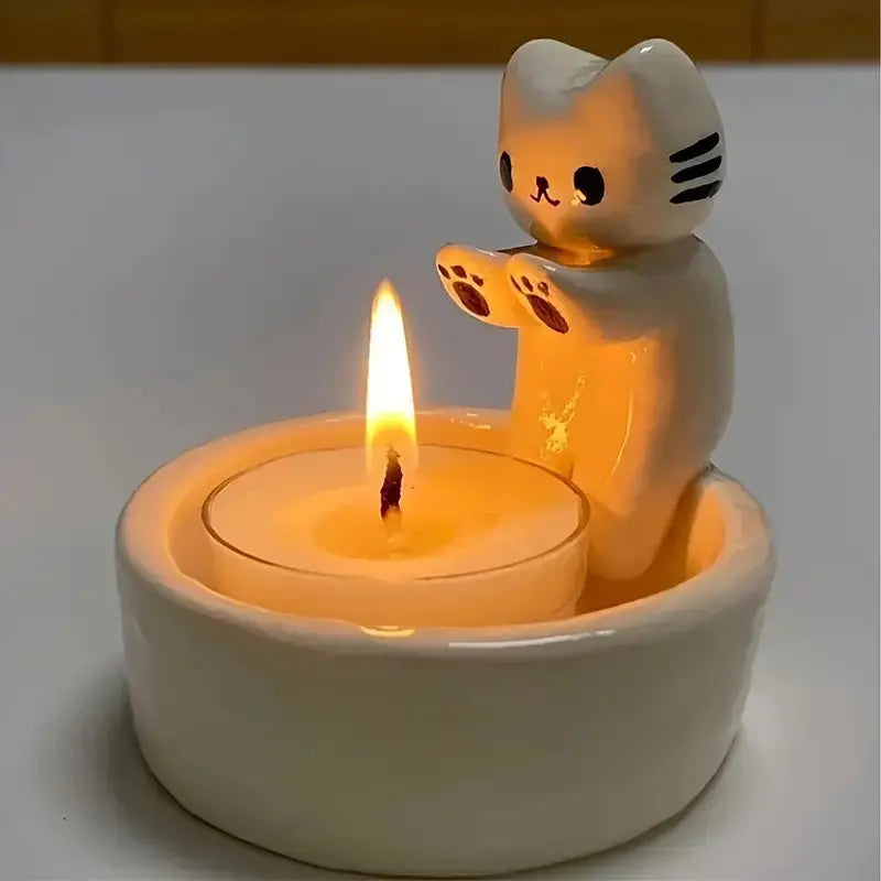 FelineFlare - Enchanting Cat Candle Holder