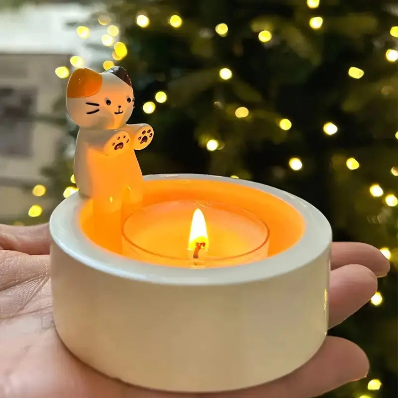 FelineFlare - Enchanting Cat Candle Holder