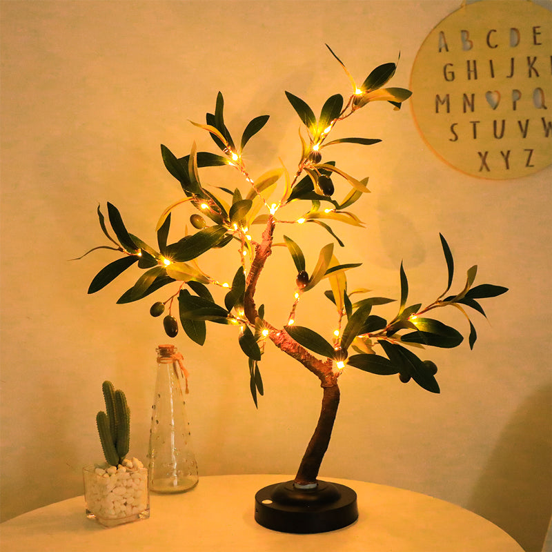 Table Lamp with LED Tree Design