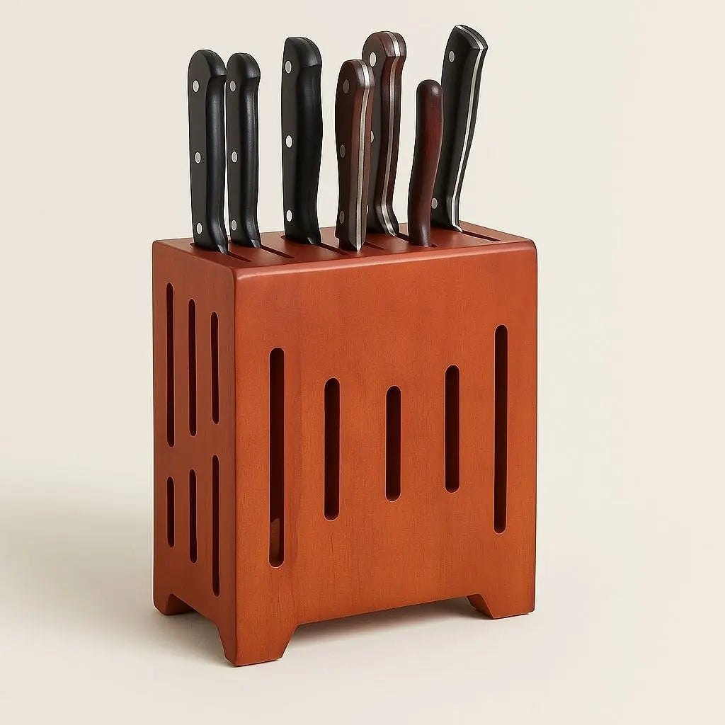 Eco-Friendly Wooden Knife Organizer – Airflow Design
