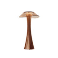 Table Lamp with Clear Disc Shade and Fluted Glass Design