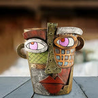 Abstract Face Flower Pot – Decorative Planter for Indoor and Outdoor Use