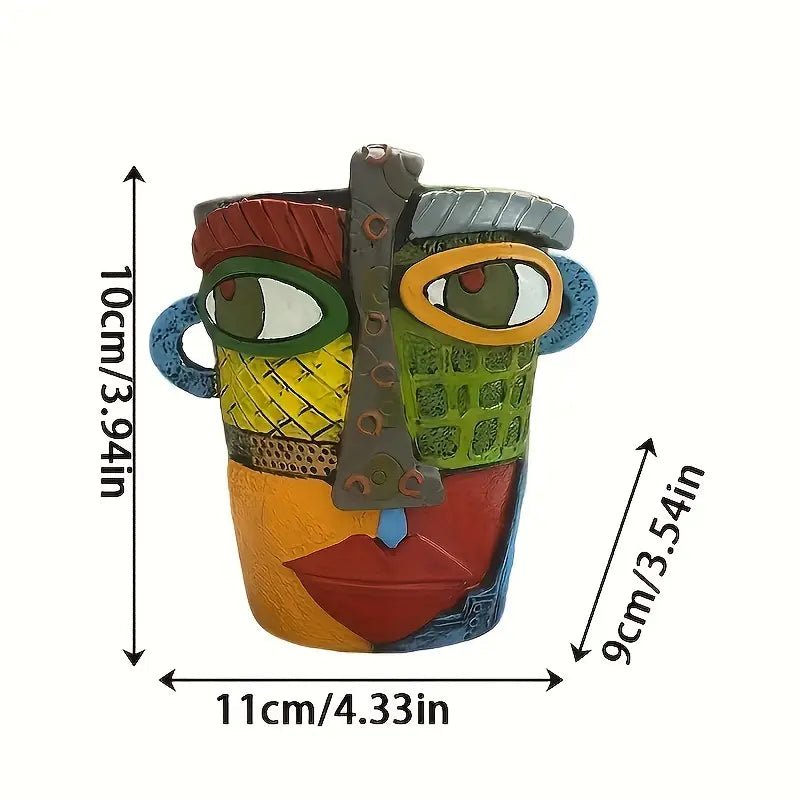 Abstract Face Flower Pot – Decorative Planter for Indoor and Outdoor Use
