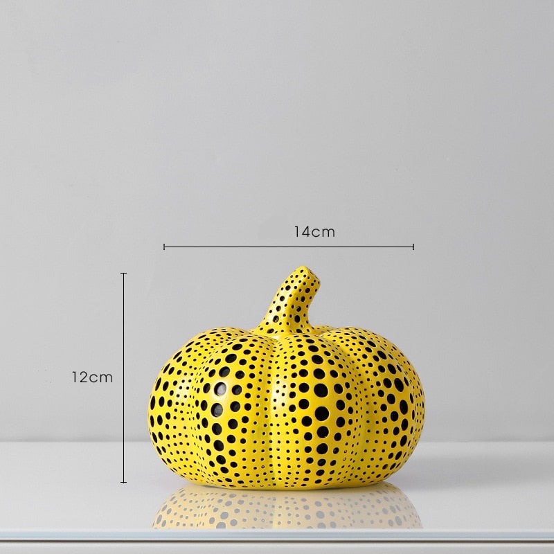Contemporary Resin Pumpkin Sculpture - Stylish Home Decor Accent