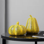 Contemporary Resin Pumpkin Sculpture - Stylish Home Decor Accent