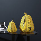 Contemporary Resin Pumpkin Sculpture - Stylish Home Decor Accent