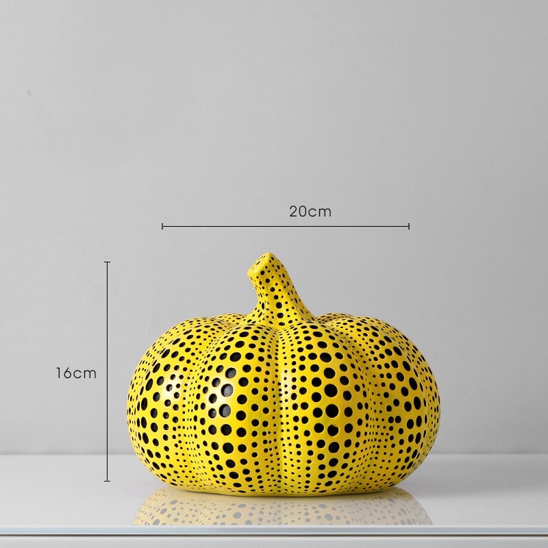 Contemporary Resin Pumpkin Sculpture - Stylish Home Decor Accent