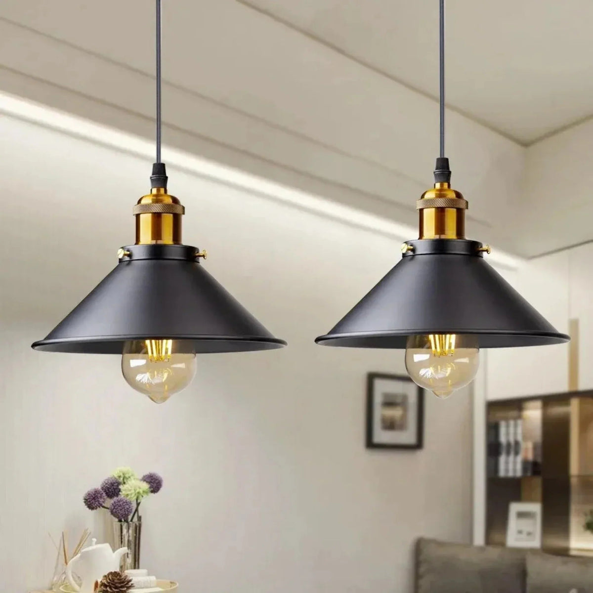 Chic Industrial Pendant Light for Loft and Dining Areas