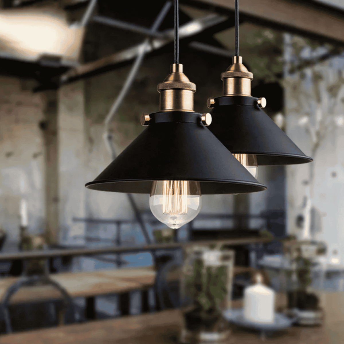 Chic Industrial Pendant Light for Loft and Dining Areas