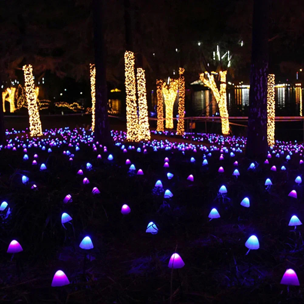 Mushroom-Shaped Garden Lights Powered by Solar Energy