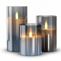Set of Warm White Flameless LED Candles with Remote Control