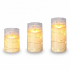 Set of Warm White Flameless LED Candles with Remote Control