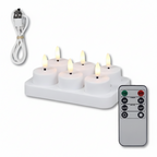 Flameless LED Candle Set with Remote Control and USB Rechargeable Timer