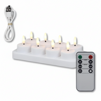 Flameless LED Candle Set with Remote Control and USB Rechargeable Timer